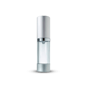 silver-and-transparent-airless-bottle