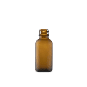 1-oz-amber-frosted-glass-boston-round-bottle-20-400-neck-finish