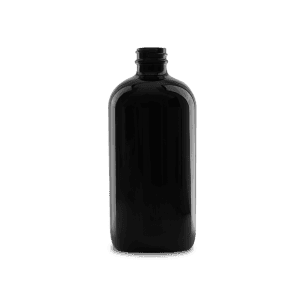 16-oz-black-uv-glass-boston-round-bottle-28-400-neck-finish