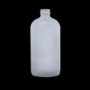 32-oz-clear-frosted-glass-boston-round-bottle-28-400-neck-finish