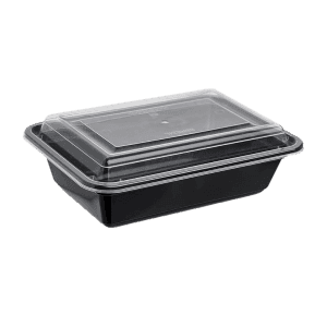 28-oz-black-food-container-with-clear-closure