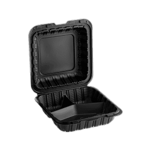 8-x-8-3-compartment-microwaveable-black-mineral-filled-plastic-hinged-take-out-container